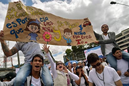 El miércoles, en varias ciudades de Colombia, hubo marchas por la defensa del concepto de la familia tradicional.