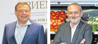 Mijail Fridman, fundador de Letterone, fondo con el 29% de Dia, y Borja de la Cierva, consejero delegado del grupo de supermercados. 