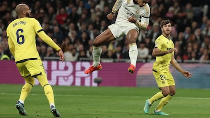 Bellingham marca el primer gol del Madrid al Villarreal en el Bernabéu.