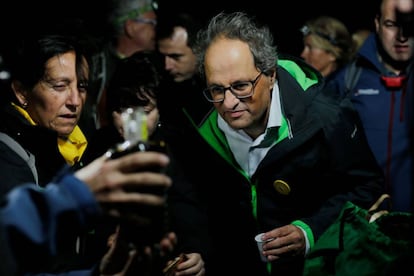 Catalan premier Quim Torra at a Monday event to observe the anniversary of the 2017 referendum.