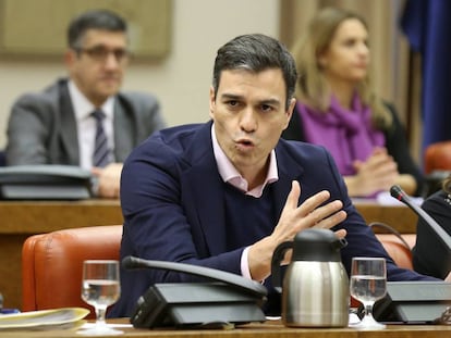El secretario general del PSOE, Pedro Sánchez durante una reunión del partido.