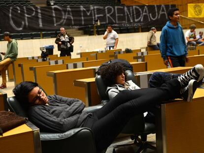 Estudantes na Assembleia Legislativa de SP. 