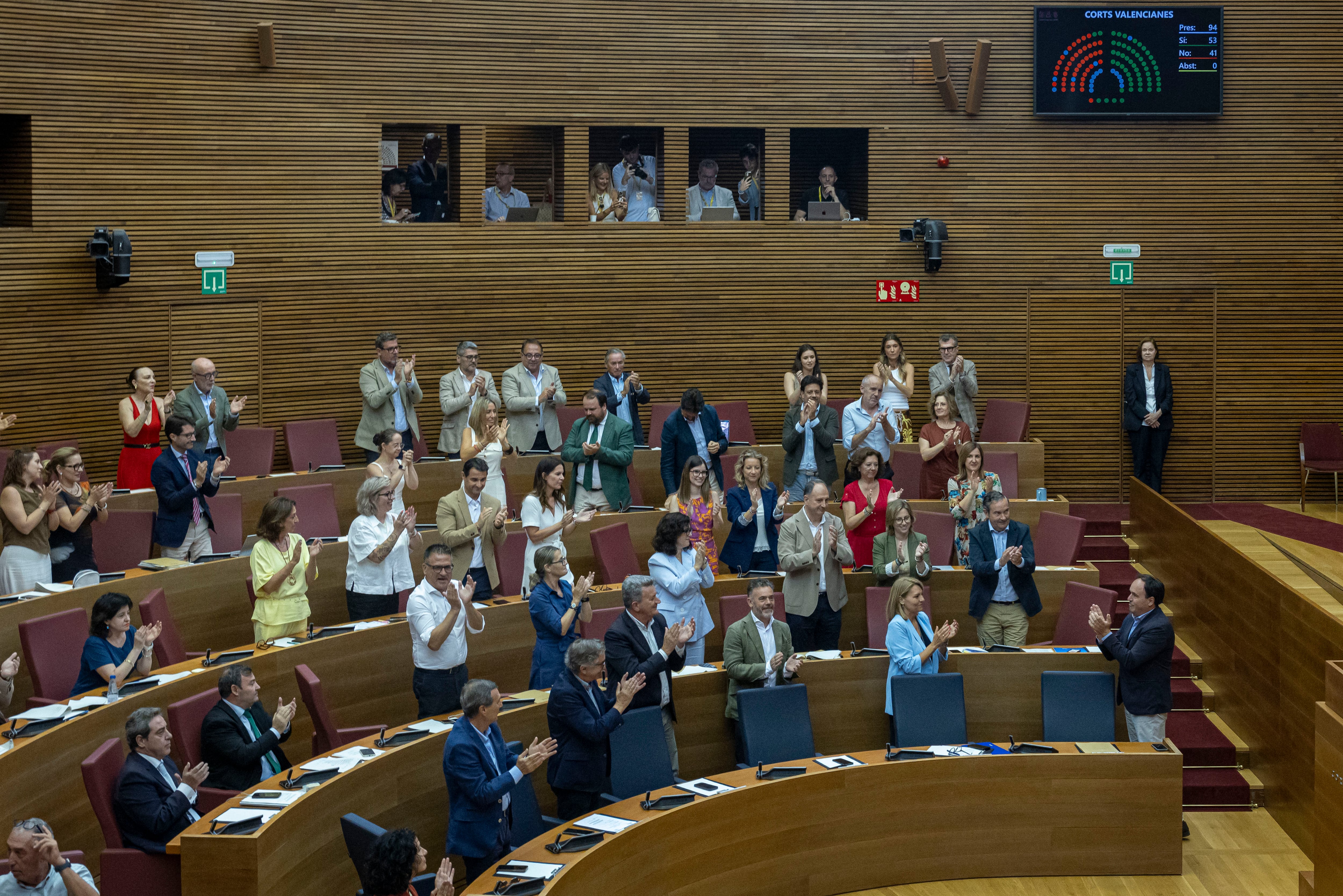 La bancada del PP, tras la votación de este miércoles.