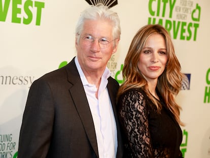 Richard Gere y Alejandra Silva, en Nueva York, en abril de 2019.