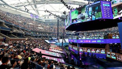 Final mundial de Fortnite 2018 en el Arther Ashe Stadium, en Nueva York.