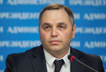 Andrii Portnov, en una rueda de prensa en Kiev (UCrania), en 2013.  