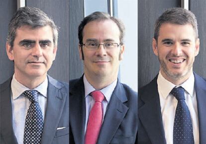 Juan Cruz, Luis Amusátegui y Alejandro Vigil, gestores de Cygnus Value.