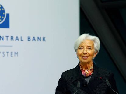 La presidenta del BCE, Christine Lagarde, en una foto de archivo, durante una intervención el pasado noviembre. 
 