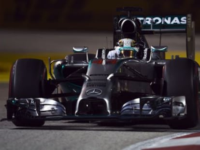 Lewis Hamilton en Singapur. 