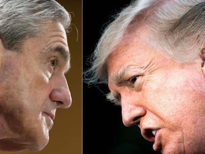 Robert Mueller y Donald Trump.