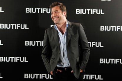 Javier Bardem, en la presentación de la película <i>Biutiful</i>, el pasado noviembre.