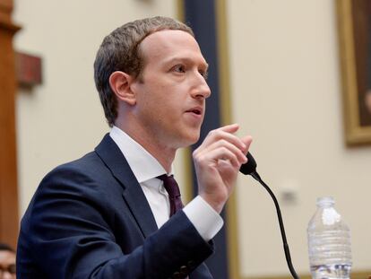 Mark Zuckerberg, fundador y jefe de Meta, en una imagen de 2019, durante una comparecencia en el Congreso de Estados Unidos.