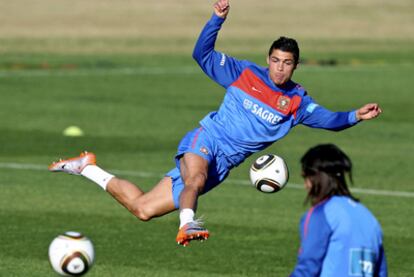 Cristiano Ronaldo, en un entrenamiento.