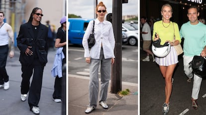 Celebrities & StreetStyle con las Adidas plateadas  Wales Bonner. Imágenes de: GETTY IMAGES.