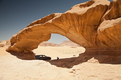 Foto tomada en el desierto de Wadi Rum.