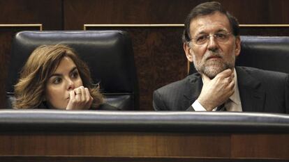 Mariano Rajoy en el Congreso de los Diputados el 24 de abril.