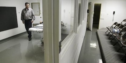 La sala de ejecuciones de la prisión estatal de Oklahoma.