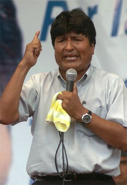 Evo Morales durante el acto celbrado en la provincia de Santa Cruz