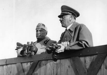 Benito Mussolini y Adolf Hitler, en 1937.