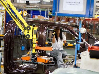 Cadena de montaje de la planta de Nissan de la Zona Franca de Barcelona