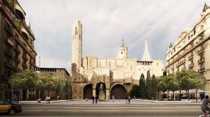 Aspecto de la futura plaza de Ramon Berenguer el Gran.