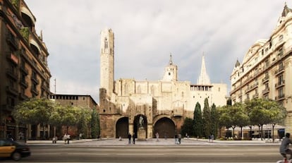 Aspecto de la futura plaza de Ramon Berenguer el Gran. 