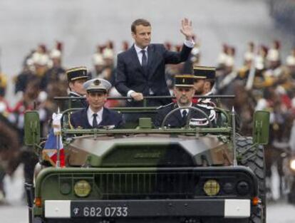 Emmanuel Macron, al ser proclamado presidente de Francia, el 14 de mayo de 2017.