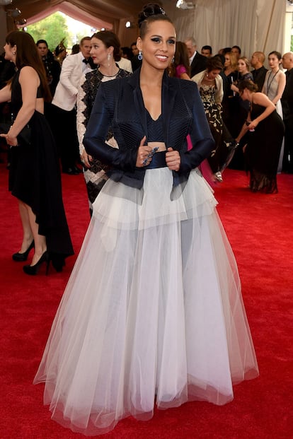 Alicia Keys, vestida de Jean Paul Gaultier.