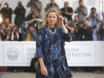 Emily Watson, a su llegada al Festival de San Sebasti&aacute;n.  