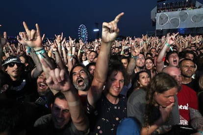 El público, eufórico, en el concierto de Metallica.