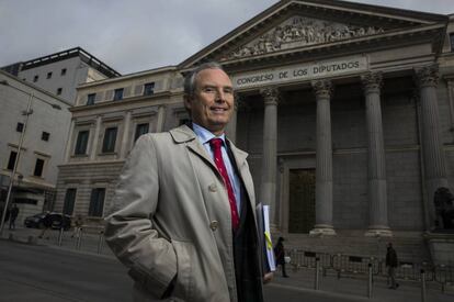 V&iacute;ctor Torre de Silva, este viernes ante el Congreso de los Diputados.