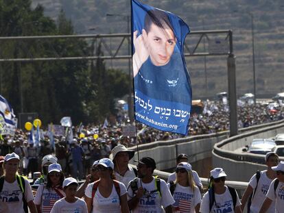 Marcha por la libertad del soldado israelí Shalit