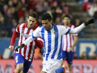 Vela, durante el partido contra el Atlético.