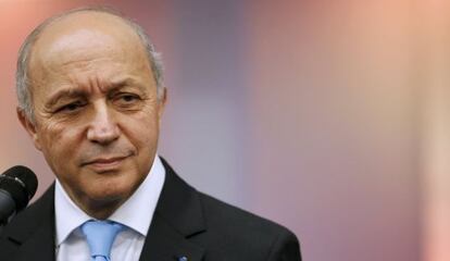 El ministro francés de Exteriores, Laurent Fabius, este viernes en París.