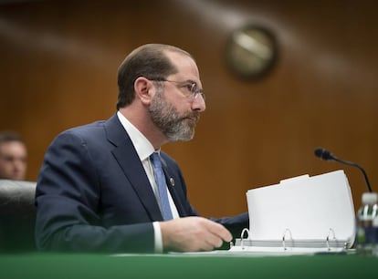 El secretario de Salud y Servicios Humanos, Alex Azar, este martes en el Senado estadounidense.