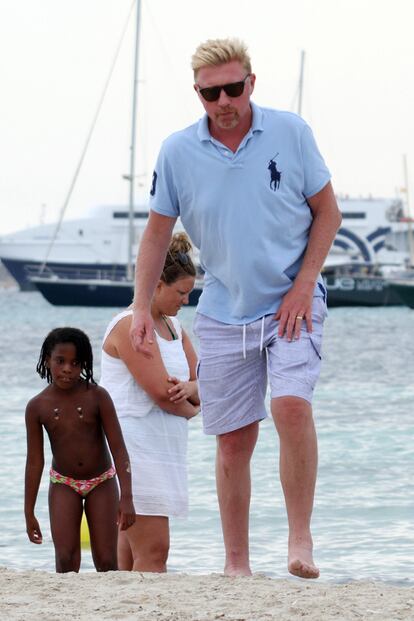 El extenista Boris Becker, otro que se decanta por las aguas cristalinas de Formentera.