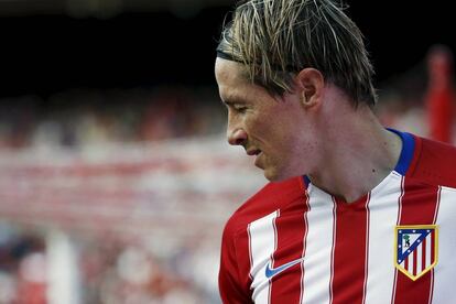 Fernando Torres, durante el partido contra el Málaga.