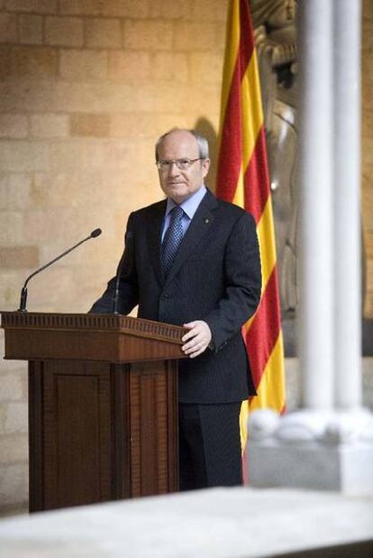 José Montilla, durante su comparecencia ayer ante la prensa.