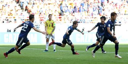 Osako celebra el segundo gol de Japón.