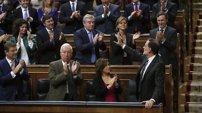 El presidente del Gobierno en funciones y l&iacute;der del PP, Mariano Rajoy.