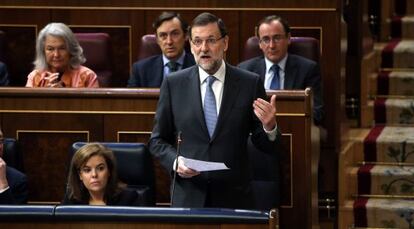 Rajoy, el pasado mi&eacute;rcoles, en el Congreso.