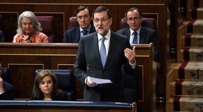 Rajoy, el pasado miércoles, en el Congreso.