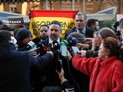 El presidente de Vox, Santiago Abascal, el 19 de enero en Madrid.
