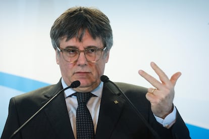 Carles Puigdemont, el pasado viernes en Bruselas.