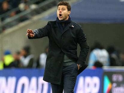 Pochettino, durante el partido del Tottenham ante el Manchester City.