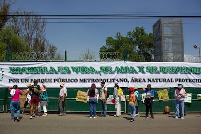 Manifestación al exteriore del Parque Ecológico Xochitla.