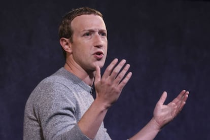 El fundador de Facebook, Mark Zuckerberg, durante una charla el 25 de octubre en Nueva York.