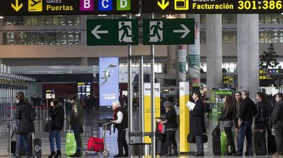 Facturación en la terminal T3 del Aeropuerto de Malaga.