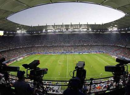 Imagen del estadio de Hamburgo (Alemania) durante un partido del Mundial de fútbol de 2006.