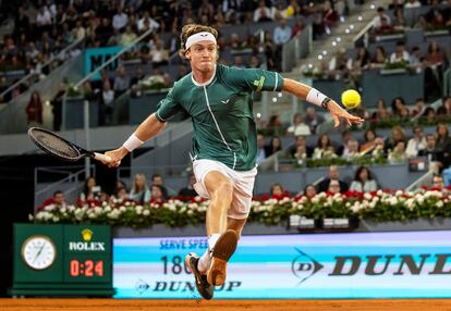 Rublev, durante la final.